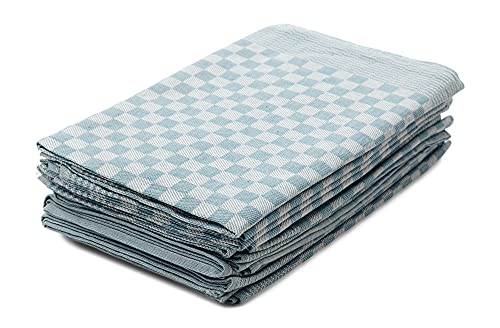 Hometex Premium Textiles 10er Set Zwirn Geschirrtücher | Grubentücher in extra Dicker Qualität - 220 g/m² | 100% Baumwolle sehr saugfähig | ÖKO-TEX 100 Standard | 50 x 70cm Aqua von Hometex Premium Textiles