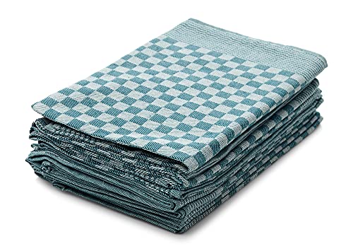 Hometex Premium Textiles 10er Set Zwirn Geschirrtücher | Grubentücher in extra Dicker Qualität - 220 g/m² | 100% Baumwolle sehr saugfähig | ÖKO-TEX 100 Standard | 50 x 70cm Petrol von Hometex Premium Textiles