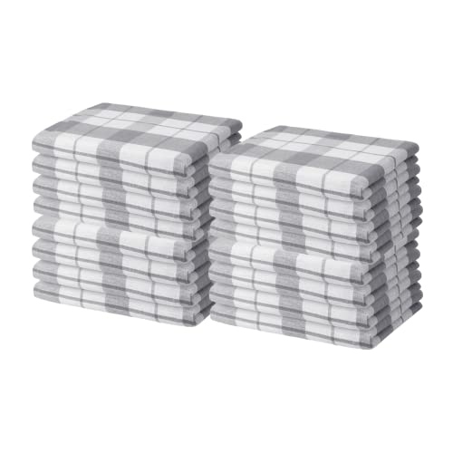 Hometex Premium Textiles 16er Set Geschirrtücher Grubentücher | Oeko-TEX®Standard 100 - aus 100% Baumwolle | Extra saugfähig und schnell trocknend | 50 x 70 cm Grau von Hometex Premium Textiles