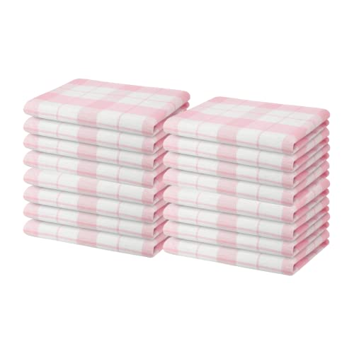 Hometex Premium Textiles 16er Set Geschirrtücher Grubentücher | Oeko-TEX®Standard 100 - aus 100% Baumwolle | Extra saugfähig und schnell trocknend | 50 x 70 cm Rosé von Hometex Premium Textiles