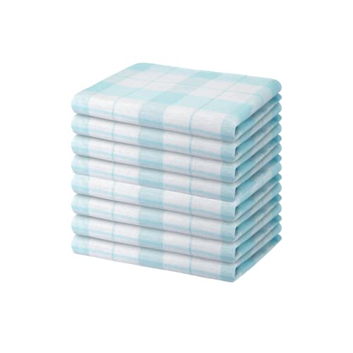 Hometex Premium Textiles 8er Set Geschirrtücher Grubentücher | Oeko-TEX®Standard 100 - aus 100% Baumwolle | Extra saugfähig und schnell trocknend | 50 x 70 cm Aqua von Hometex Premium Textiles