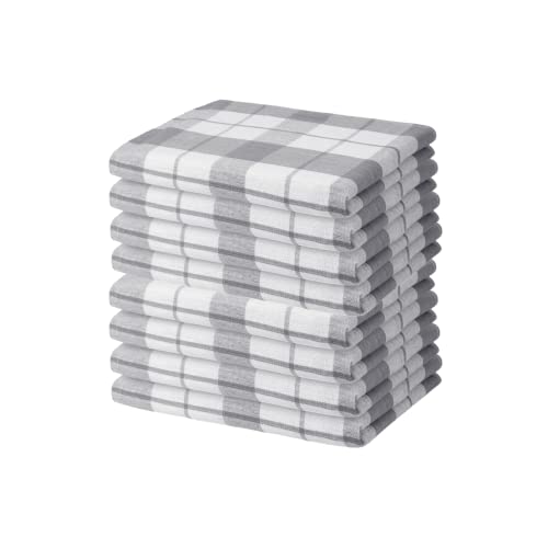 Hometex Premium Textiles 8er Set Geschirrtücher Grubentücher | Oeko-TEX®Standard 100 - aus 100% Baumwolle | Extra saugfähig und schnell trocknend | 50 x 70 cm Grau von Hometex Premium Textiles