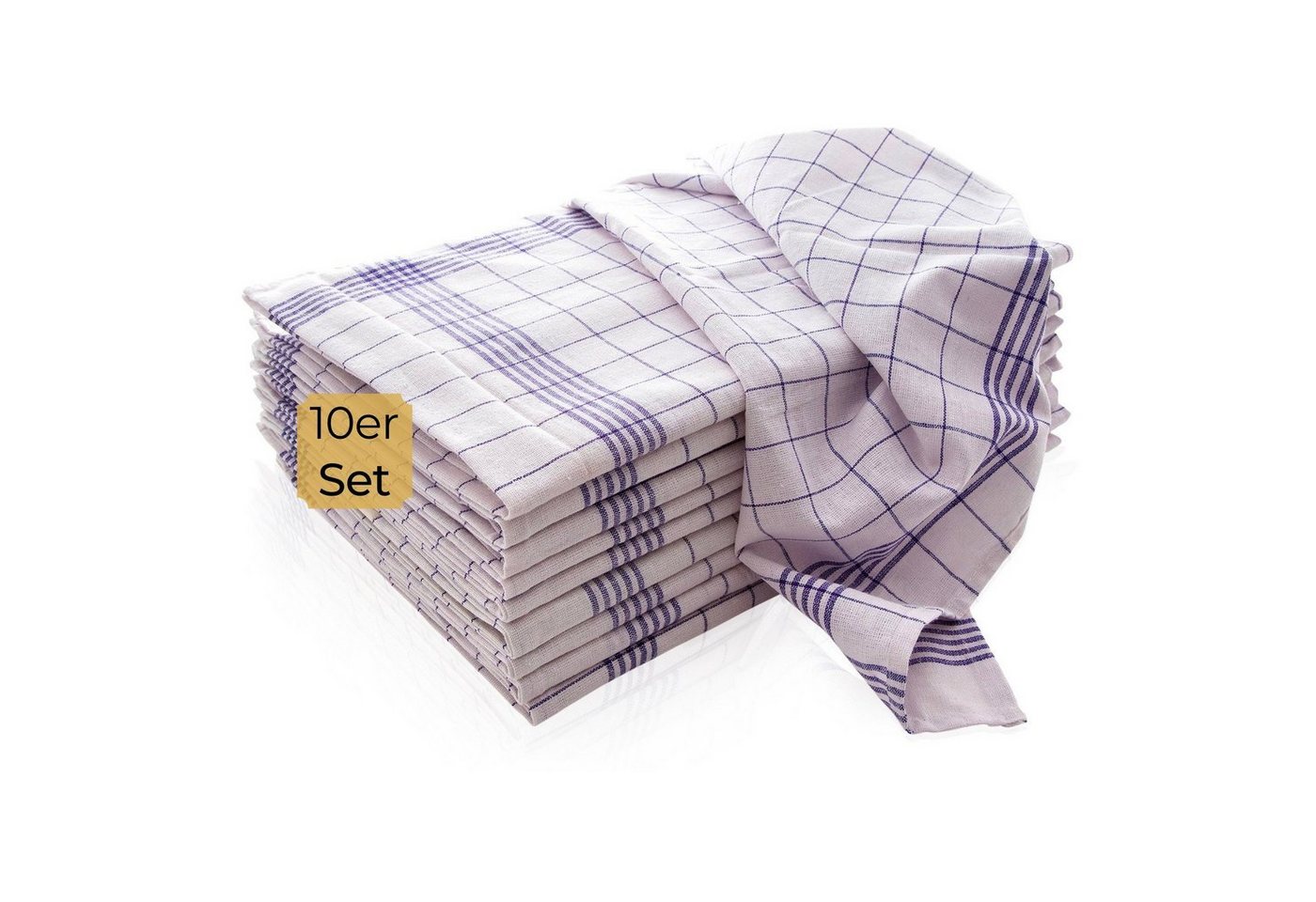 Hometex Premium Textiles Geschirrtuch 10-er Set Halbleinen Geschirrtücher aus 50 % Baumwolle & 50 % Leinen in 50 x 70 cm, (10-tlg., 10er Set) von Hometex Premium Textiles