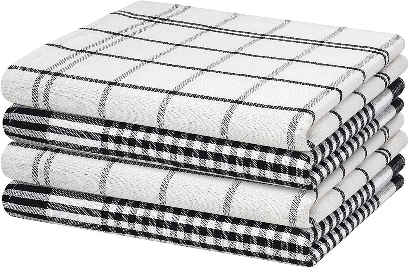 Hometex Premium Textiles Geschirrtuch 4er Set Geschirrtücher Grubentücher, Aus 100% Baumwolle, Extra saugfähig und schnell trocknend, 50 x 70 cm von Hometex Premium Textiles