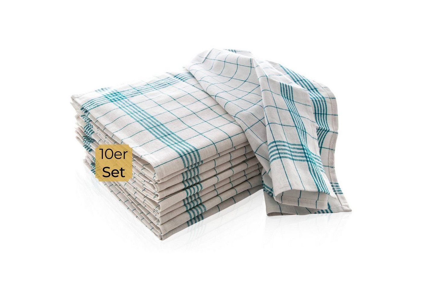 Hometex Premium Textiles Geschirrtuch Trockentuch, Allzweck-Tücher kariert 50x70 cm aus 100% Baumwolle, Premium-Qualität - Vielfältig einsetzbares 10er Set von Hometex Premium Textiles