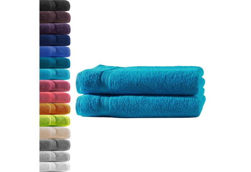 Hometex Premium Textiles Handtuch in Premium Qualität 500 g/m², Feinster Frottier-Stoff 100% Baumwolle, 2x Duschtuch, weich, saugfähig, extra schwer & flauschig - TEST BILD TOP MARKE 2025 von Hometex Premium Textiles
