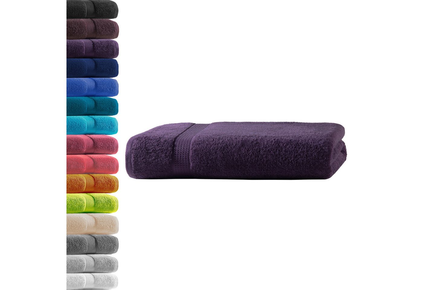 Hometex Premium Textiles Handtuch in Premium Qualität 500 g/m², Feinster Frottier-Stoff 100% Baumwolle, 1x Badetuch, weich, saugfähig, extra schwer & flauschig - TEST BILD TOP MARKE 2025 von Hometex Premium Textiles