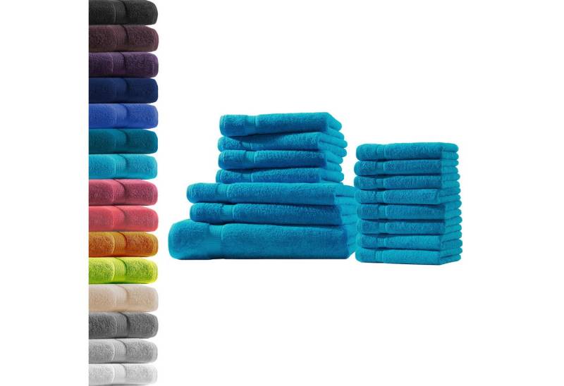 Hometex Premium Textiles Handtuch in Premium Qualität 500 g/m², Feinster Frottier-Stoff 100% Baumwolle, 1x Badetuch + 2 Duschtuch + 4 Handtuch + 8 gastetuch, weich, saugfähig, extra schwer & flauschig - TEST BILD TOP MARKE 2025 von Hometex Premium Textiles