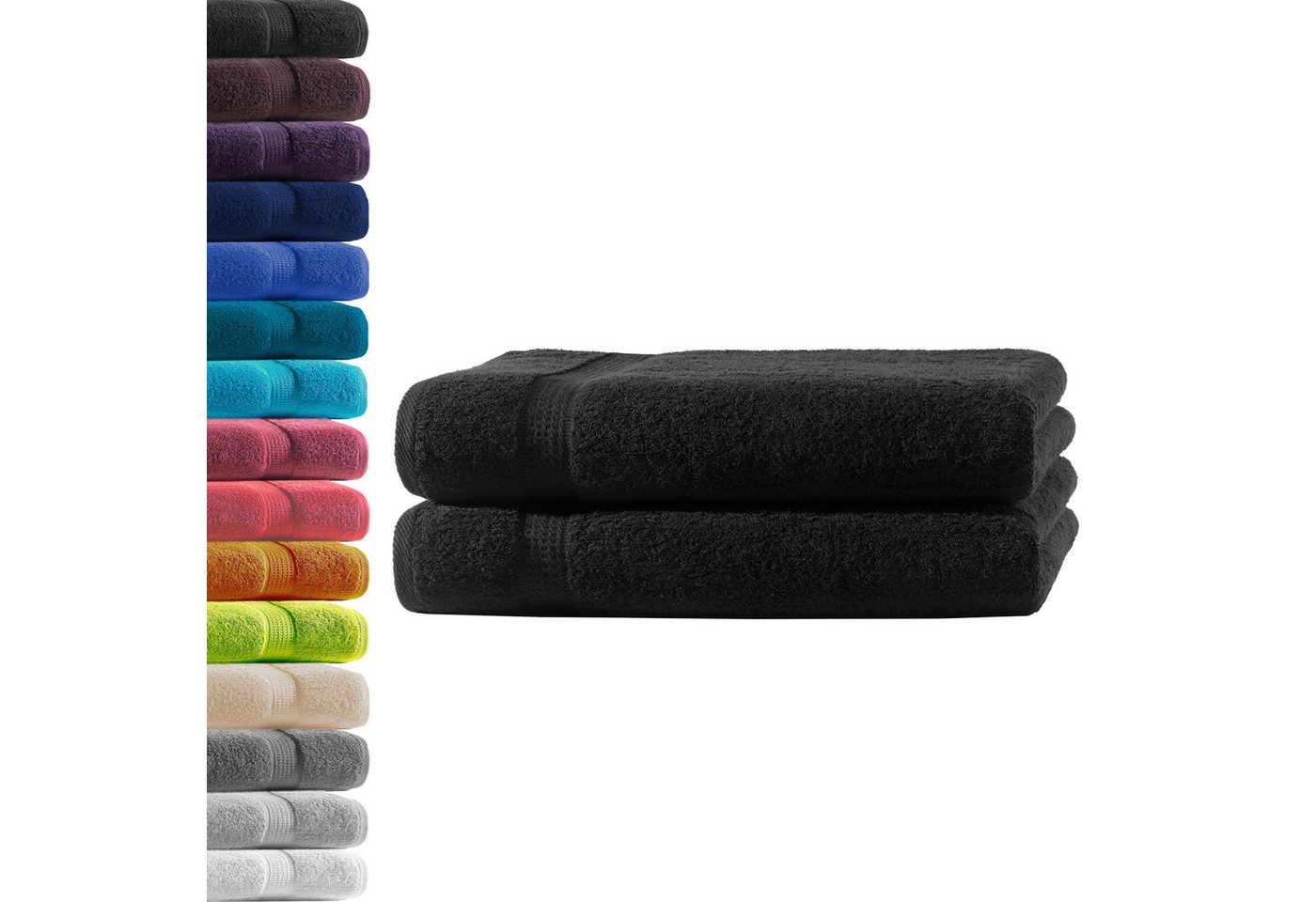 Hometex Premium Textiles Handtuch in Premium Qualität 500 g/m², Feinster Frottier-Stoff 100% Baumwolle, 2x Duschtuch, weich, saugfähig, extra schwer & flauschig - TEST BILD TOP MARKE 2025 von Hometex Premium Textiles
