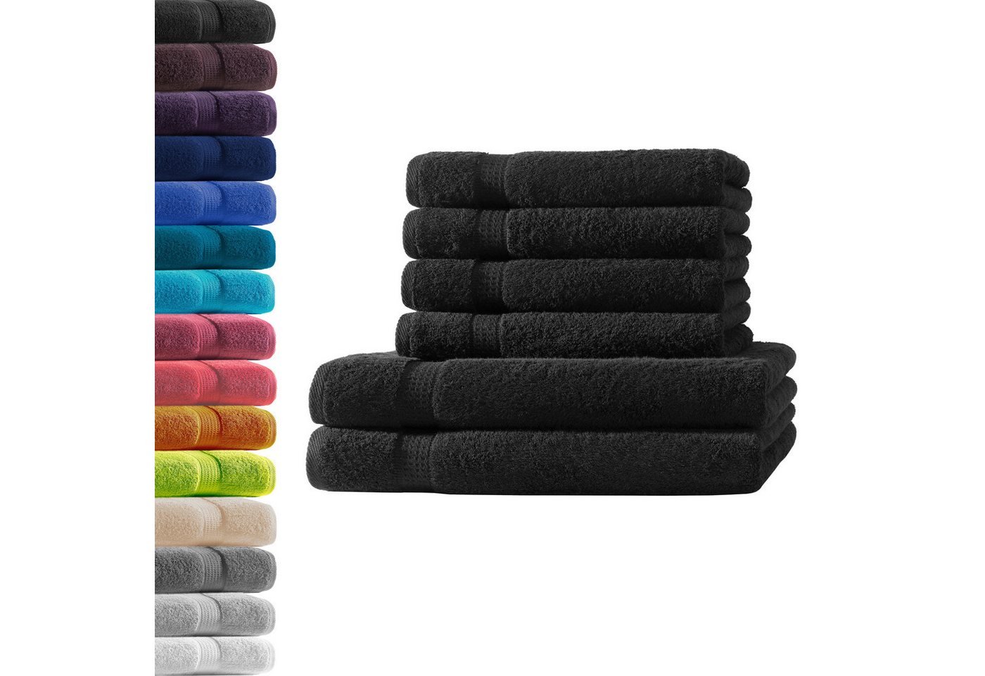 Hometex Premium Textiles Handtuch in Premium Qualität 500 g/m², Feinster Frottier-Stoff 100% Baumwolle, 2x Duschtuch + 4x Handtuch, weich, saugfähig, extra schwer & flauschig - TEST BILD TOP MARKE 2025 von Hometex Premium Textiles