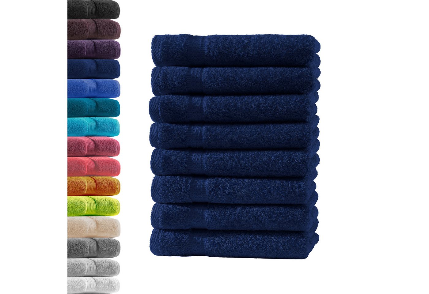 Hometex Premium Textiles Handtuch in Premium Qualität 500 g/m², Feinster Frottier-Stoff 100% Baumwolle, 8x Gästetuch, weich, saugfähig, extra schwer & flauschig - TEST BILD TOP MARKE 2025 von Hometex Premium Textiles