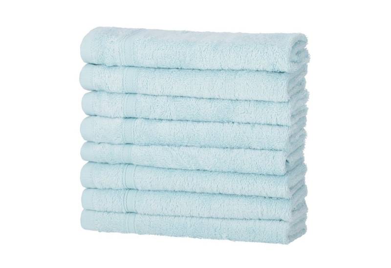 Hometex Premium Textiles Handtuch in nachhaltiger Premium Qualität 450 g/m², 8er Gästetücher, Kuschelig weich und sehr saugfähig, Extra flauschige Hotel-Qualität von Hometex Premium Textiles