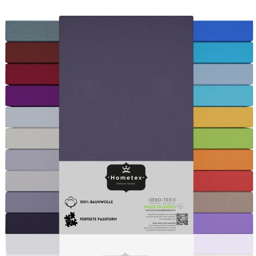 Hometex Premium Textiles Kinder Jersey Spannbettlaken Spannbetttuch | Baby Bett Bettlaken aus Jersey 100% Baumwolle | Oeko-TEX® Made IN Green | 60 x 120 cm bis 70 x 140 cm | Doppelpack | in Maisgelb von Hometex Premium Textiles