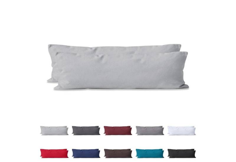 Hometex Premium Textiles Kissenbezug 2-er Set Kissenhülle Baumwolle Renforcé, Doppelpack Kissenbezüge ca. 115 g/m², Dekorative Dekokissen Sofakissen Lendenkissen Wurfkissenbezug mit Reißverschluss von Hometex Premium Textiles