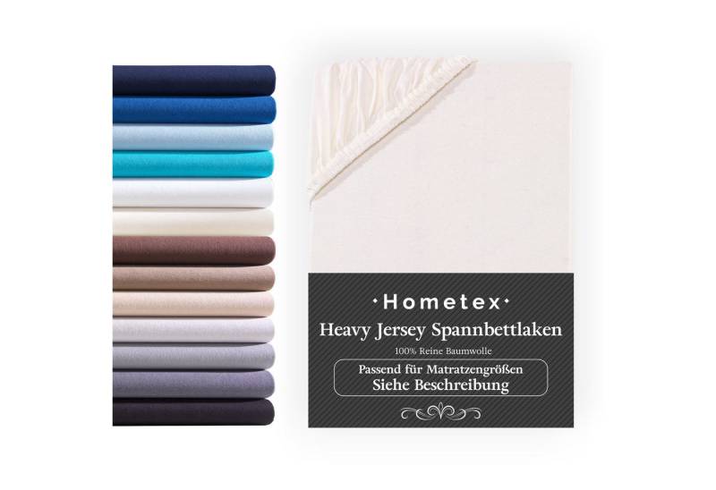 Hometex Premium Textiles Spannbettlaken Exclusive Split Topper-Spannbettlaken, Jersey, Gummizug: rundum, 100% Baumwolle Premium Qualität 160 g/m² von Hometex Premium Textiles