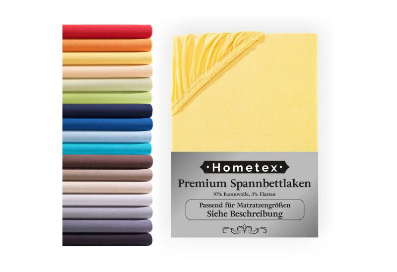 Hometex Premium Textiles Spannbettlaken Premium Boxspringbett Spannbetttuch 190g/m2, Gummizug: Rundumgummizug, ideal für Wasserbett und Boxspringbett, Extra dicker Stoff von Hometex Premium Textiles