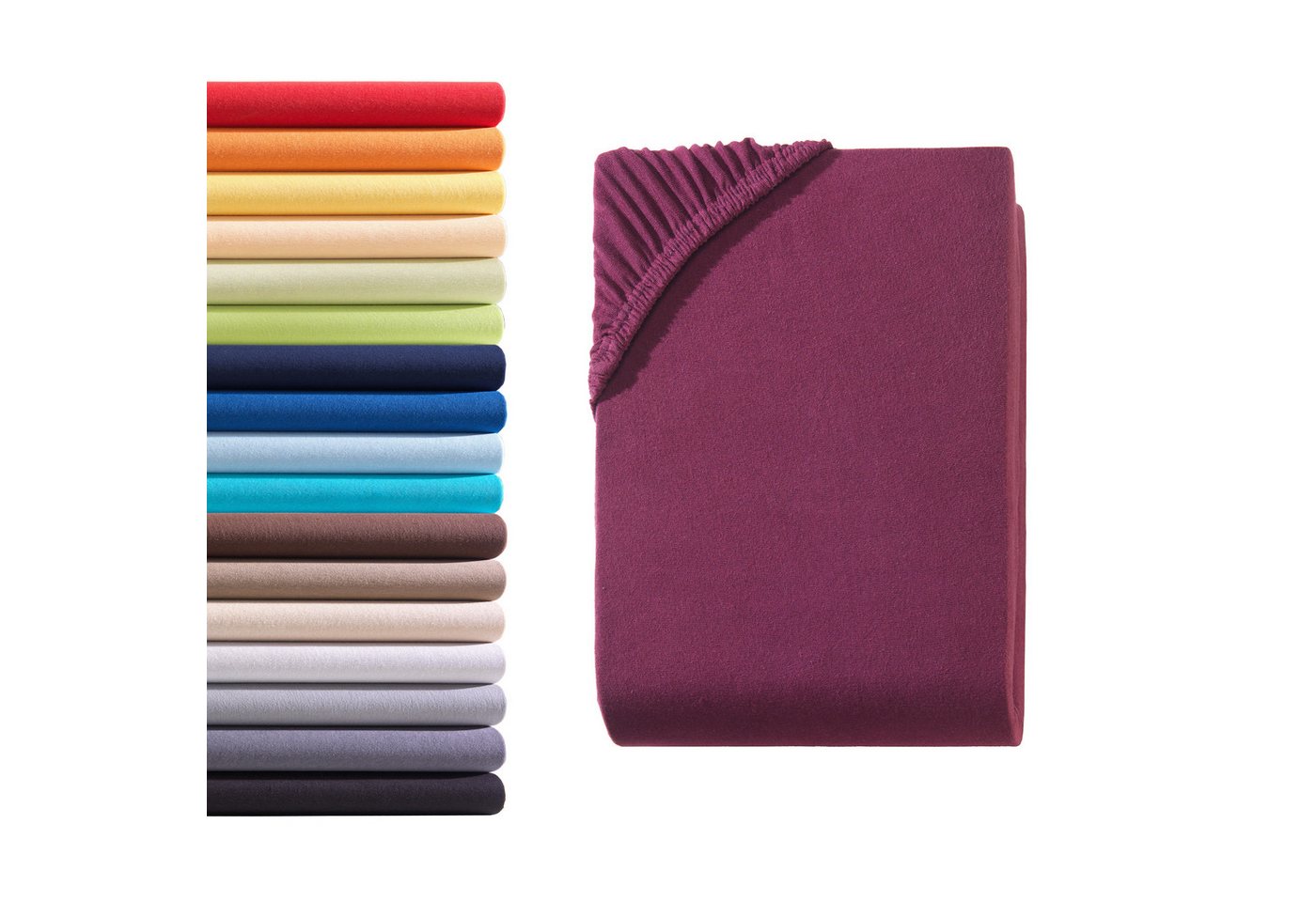 Hometex Premium Textiles Spannbettlaken für Topper bis 10cm Steghöhe, Jersey, Gummizug: Rundumgummizug, ideal für Boxspringbett Topper, 100% reine Baumwolle von Hometex Premium Textiles