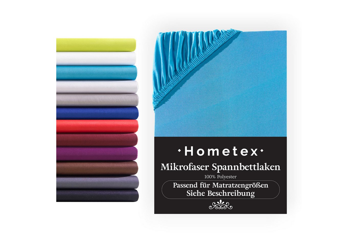 Spannbettlaken Mikrofaser Spannbettlaken, Spannbetttuch 100% Mikrofaser, In vielen Größen und Farben, Hometex Premium Textiles von Hometex Premium Textiles