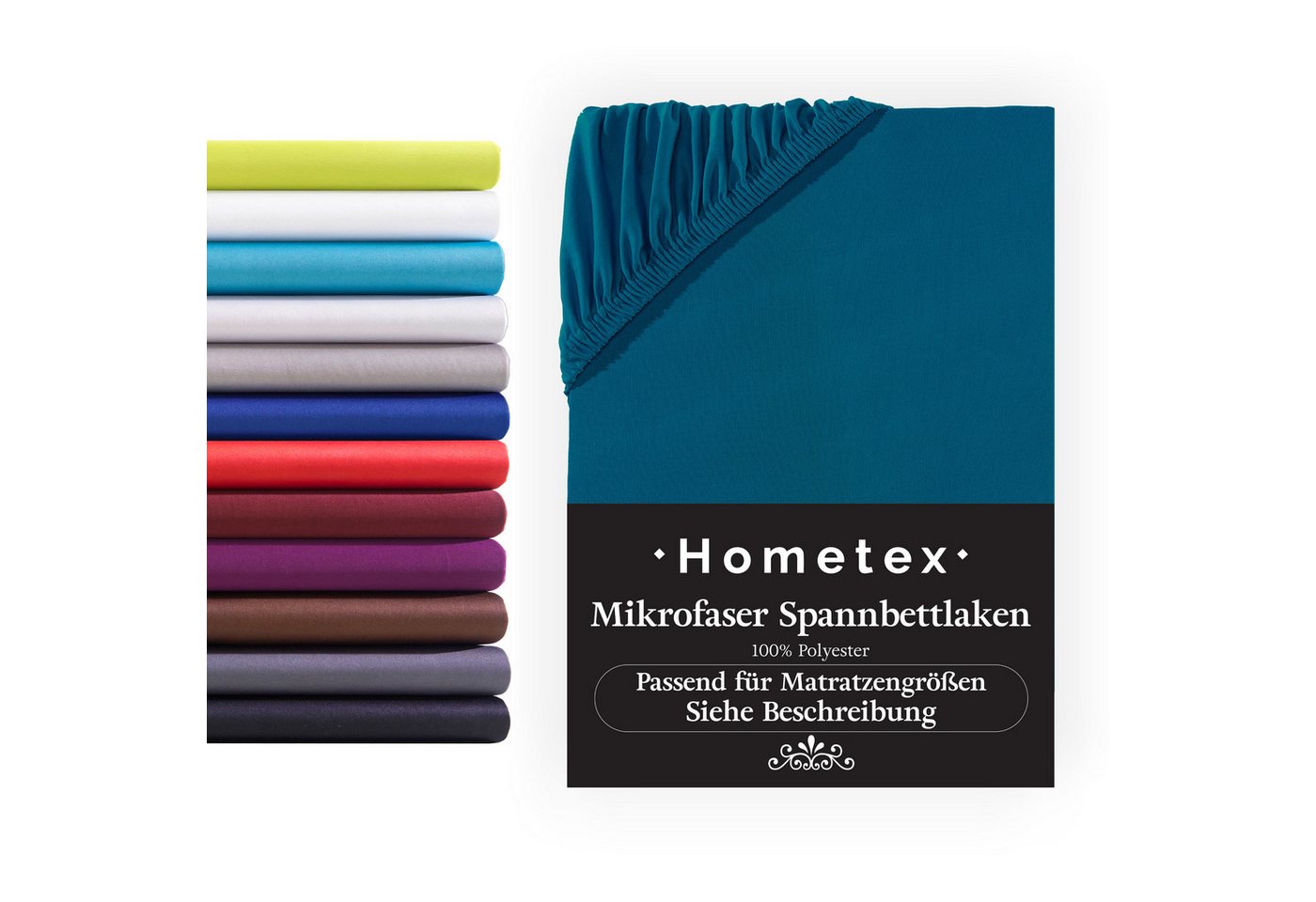 Spannbettlaken Mikrofaser Spannbettlaken, Spannbetttuch 100% Mikrofaser, In vielen Größen und Farben, Hometex Premium Textiles von Hometex Premium Textiles