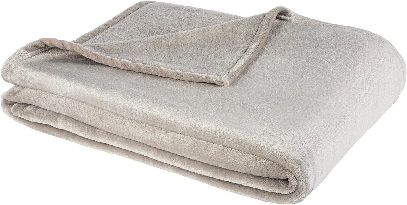 Tagesdecke Cashmere Touch Kuscheldecke, Hochflor-Flausch Sofadecke, Hometex Premium Textiles, Allergiker geeignet, sanft & weich auf der Haut, Hochflor-Flausch von Hometex Premium Textiles