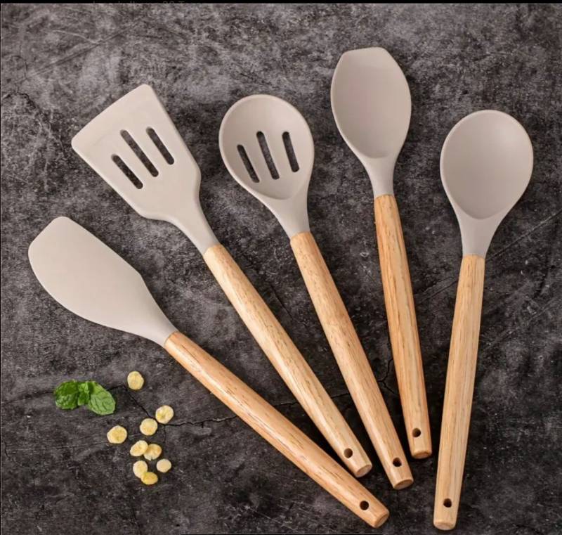 Homevibes Geschirr-Set Silikon-Kochgeschirr-Set 5-teiliges Set (5-tlg) von Homevibes