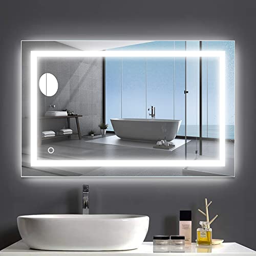 homewell Badspiegel groß Wandspiegel mit Beleuchtung Bad Spiegel Wandspiegel Badezimmer A++ Touch-Lichtschalters (50 * 70cm) von homewell