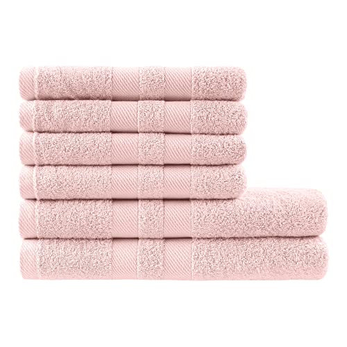 Homewell Handtücher Set - weich und saugstark, 100% Baumwolle, Oeko-Tex 100 Zertifiziert (2 Badetücher + 4 Handtücher, Rosa) von Homewell