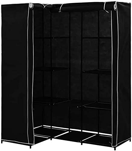 homewell Kleiderschrank Faltbare L-Form Kleiderschrank Stoffschrank Faltschrank Wäscheschrank Für Ecken geeignet 169 * 129 * 87cm von homewell