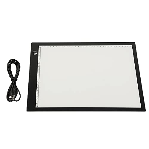 LED Light Pad, Lichtstativ LED dimmbar, Light Board Drawing Light Pad Skizzenblock mit USB-Kabel für Diamond Painting, Malerei, Animation, Skizzieren (A3, Keine Skala) von homewell