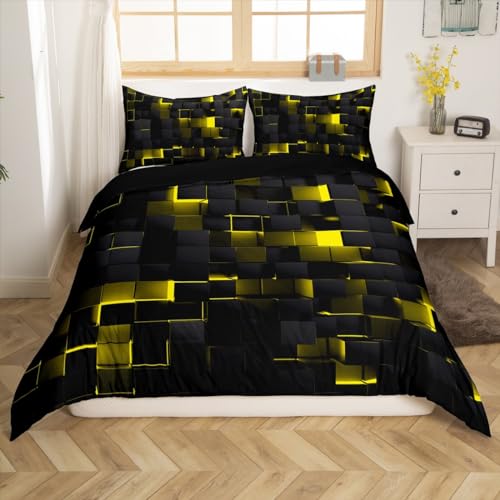 Abstrakte Geometrische Bettbezug 155x220 Abstrakte Schwarze Gelbe Check Bettwäsche Set Stereoskopische Gitter Plaid Tröster Abdeckung Glühende Neon Licht Quadrat Bett Set Ziegel Wand Design Abstrakte Geometrische Bettbezug 155x220 Abstrakte Schwarze Gelbe Check Bettwäsche Set Stereoskopische Gitter Plaid Tröster Abdeckung Glühende Neon Licht Quadrat Bett Set Ziegel Wand Design von Homewish