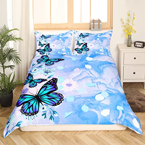 Blaue Schmetterlings Bettwäsche Sets 135 x 200 cm Löwenzahn Blumen Trösterbezug Tie Dye Bettbezug gefallene Blütenblätter Bettbezug Mädchen Kindertagsgeschenke Frauen Pflegegeschenke gemütlich Blaue Schmetterlings Bettwäsche Sets 135 x 200 cm Löwenzahn Blumen Trösterbezug Tie Dye Bettbezug gefallene Blütenblätter Bettbezug Mädchen Kindertagsgeschenke Frauen Pflegegeschenke gemütlich von Homewish