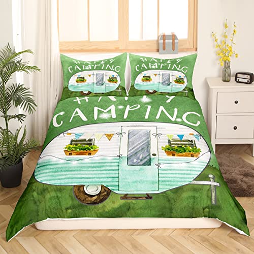 Camper Car Bettbezug Happy Camping Bettwäsche Sets 135 x 200 cm Wasserfarben Retro Grün Reisen Bettbezug mit Reißverschluss ganzjährig niedlicher Camper Car Tagesdecke für Kinder Jungen Mädchen Camper Car Bettbezug Happy Camping Bettwäsche Sets 135 x 200 cm Wasserfarben Retro Grün Reisen Bettbezug mit Reißverschluss ganzjährig niedlicher Camper Car Tagesdecke für Kinder Jungen Mädchen von Homewish