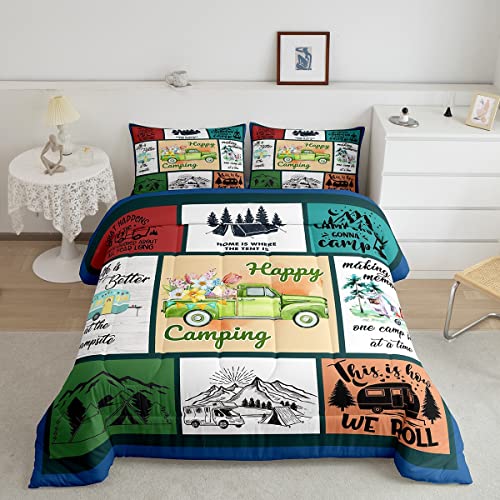 Camping Bettwäsche Camper BettwäSche Set 135 x 200 Für Kinder Teenager Jungen MäDchen Retro Rustikal Bauernhaus Thema Tröster-Set Bunte ReiseanhäNger Bettdecke Einsatz Patchwork Dekor 2 Stück Camping Bettwäsche Camper BettwäSche Set 135 x 200 Für Kinder Teenager Jungen MäDchen Retro Rustikal Bauernhaus Thema Tröster-Set Bunte ReiseanhäNger Bettdecke Einsatz Patchwork Dekor 2 Stück von Homewish