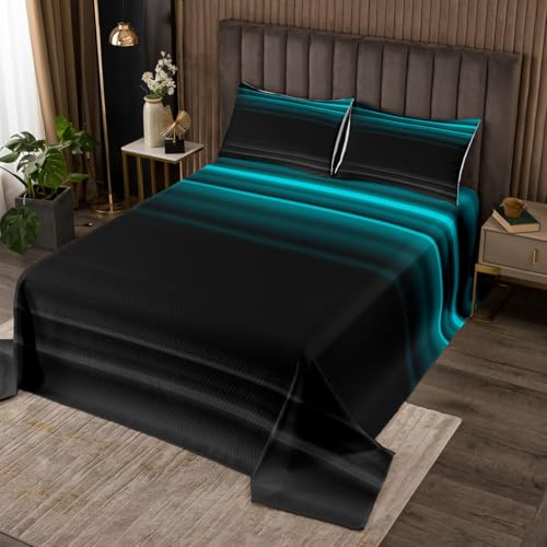 Homewish Abstrakte Kunst Tagesdecke 220x240cm Glitter Steppdecken,Mädchen Jungen 3D Druck Ombre Gradient Streifen Modern Tagesdecken Schwarz Tealblau Steppdecke raumdekor Mikrofaser 2 Kissenbezüge Homewish Abstrakte Kunst Tagesdecke 220x240cm Glitter Steppdecken,Mädchen Jungen 3D Druck Ombre Gradient Streifen Modern Tagesdecken Schwarz Tealblau Steppdecke raumdekor Mikrofaser 2 Kissenbezüge von Homewish