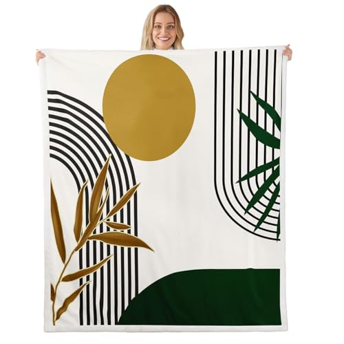 Homewish Abstraktes Geometrisches Boho Decke 229x229cm Botanische Pflanzenblätter Fleecedecke für Kinder,Minimalistische Ästhetik Kuscheldecke Retro Mitte des Jahrhunderts Bett Couch Dekor Decken Homewish Abstraktes Geometrisches Boho Decke 229x229cm Botanische Pflanzenblätter Fleecedecke für Kinder,Minimalistische Ästhetik Kuscheldecke Retro Mitte des Jahrhunderts Bett Couch Dekor Decken von Homewish