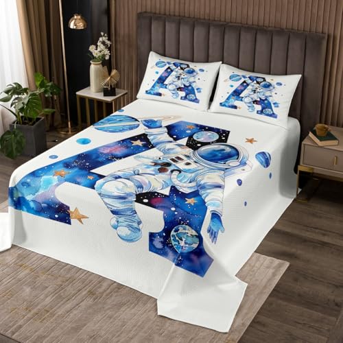 Homewish Anfangsbuchstabe A Tagesdecke Astronaut Alphabet Steppdecke 170x210cm Planet Monogramm Tagesdecken für Jungen Kinder Mädchen Jugendliche,Weltraumgalaxie Steppdecken Mikrofaser Homewish Anfangsbuchstabe A Tagesdecke Astronaut Alphabet Steppdecke 170x210cm Planet Monogramm Tagesdecken für Jungen Kinder Mädchen Jugendliche,Weltraumgalaxie Steppdecken Mikrofaser von Homewish
