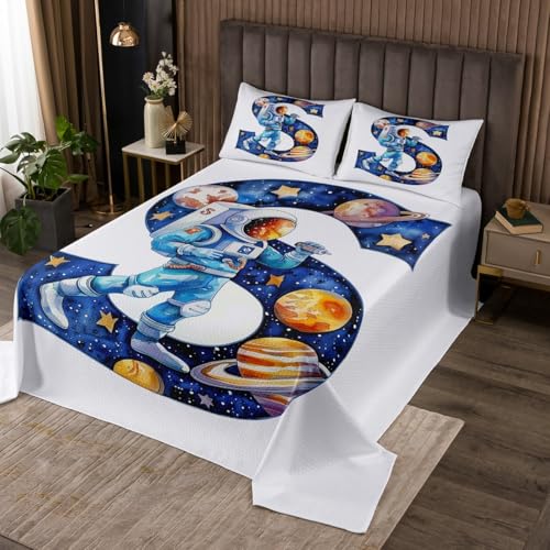 Homewish Anfangsbuchstabe S Steppdecke Alphabet des Weltraums Tagesdecke 240x260cm Planet Monogrammiert Steppdecken für Jungen Kinder Mädchen,Cartoon Astronaut Tagesdecken Moderne raumdekor Homewish Anfangsbuchstabe S Steppdecke Alphabet des Weltraums Tagesdecke 240x260cm Planet Monogrammiert Steppdecken für Jungen Kinder Mädchen,Cartoon Astronaut Tagesdecken Moderne raumdekor von Homewish