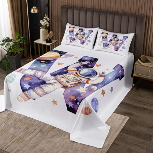 Homewish Anfangsbuchstabe W Tagesdecke Astronaut Alphabet Steppdecke 220x240cm Planet Monogramm Tagesdecken für Jungen Kinder Mädchen Jugendliche,Weltraumgalaxie Steppdecken Mikrofaser Homewish Anfangsbuchstabe W Tagesdecke Astronaut Alphabet Steppdecke 220x240cm Planet Monogramm Tagesdecken für Jungen Kinder Mädchen Jugendliche,Weltraumgalaxie Steppdecken Mikrofaser von Homewish