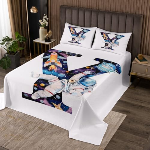 Homewish Anfangsbuchstabe Y Tagesdecke 240x260cm Alphabet des Weltraums Steppdecke Planet Monogrammiert Tagesdecken für Jungen Kinder Mädchen Jugendliche,Cartoon Astronaut Steppdecken Zimmerdekor Homewish Anfangsbuchstabe Y Tagesdecke 240x260cm Alphabet des Weltraums Steppdecke Planet Monogrammiert Tagesdecken für Jungen Kinder Mädchen Jugendliche,Cartoon Astronaut Steppdecken Zimmerdekor von Homewish