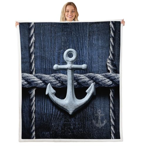 Homewish Anker Decke 75x100cm Hanfseil Rustikaler Stil Kuscheldecke Blaues Holzberett Fleecedecke für Jungen Mädchen Kinder Jugendliche Erwachsene,Retro Küste Bett Couch Dekor Decken Homewish Anker Decke 75x100cm Hanfseil Rustikaler Stil Kuscheldecke Blaues Holzberett Fleecedecke für Jungen Mädchen Kinder Jugendliche Erwachsene,Retro Küste Bett Couch Dekor Decken von Homewish