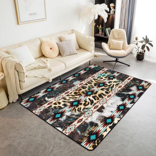 Homewish Aztek Teppich Leopard Print Carpet für Mädchen Jungen Kuhleder Exotische Tinte Splash Gepard Ethnische Kinderteppich Beige Grün Teppiche 150x200 für Schlafzimmer Pflegeleicht Erwachsener Rug Homewish Aztek Teppich Leopard Print Carpet für Mädchen Jungen Kuhleder Exotische Tinte Splash Gepard Ethnische Kinderteppich Beige Grün Teppiche 150x200 für Schlafzimmer Pflegeleicht Erwachsener Rug von Homewish