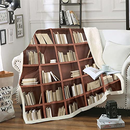 Homewish Bibliothek Sherpa Blanket Book Blanket Throw Study Bücherregal Fleece Blanket für Kinder Jungen Mädchen Schüler Schule Bildungsthema Fuzzy Blanket Schlafzimmer Dekor Sofa Dekor 150x200 Homewish Bibliothek Sherpa Blanket Book Blanket Throw Study Bücherregal Fleece Blanket für Kinder Jungen Mädchen Schüler Schule Bildungsthema Fuzzy Blanket Schlafzimmer Dekor Sofa Dekor 150x200 von Homewish