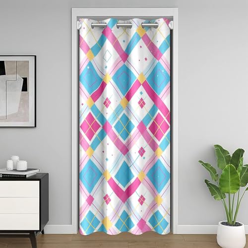 Homewish Blau Rosa Kinder Türvorhang Geometrische Diamant Patchwork Tür Vorhänge 150x203cm Buffalo Plaid Schachbrett Schach Sichtschutzvorhang für Teenager,Moderne Ästhetik Verdunkelungs Vorhang Homewish Blau Rosa Kinder Türvorhang Geometrische Diamant Patchwork Tür Vorhänge 150x203cm Buffalo Plaid Schachbrett Schach Sichtschutzvorhang für Teenager,Moderne Ästhetik Verdunkelungs Vorhang von Homewish