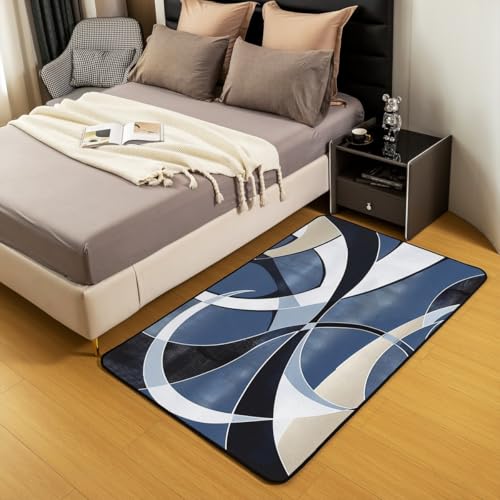 Homewish Blau Schwarz Beige Weiß Teppich Geometrische Linien Kinderteppich Abstrakte Kunst Ästhetik Rug Moderne Mode Teppiche Wohnzimmer 150x200 Stilvoll rutschfest Pflegeleicht Carpet für Teenager Homewish Blau Schwarz Beige Weiß Teppich Geometrische Linien Kinderteppich Abstrakte Kunst Ästhetik Rug Moderne Mode Teppiche Wohnzimmer 150x200 Stilvoll rutschfest Pflegeleicht Carpet für Teenager von Homewish