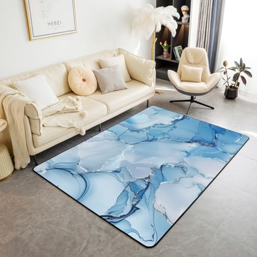 Homewish Dunkelblauer Marmor Teppich Abstrakte Marmorierkunst Kinderteppich Tintenrendering Carpet Grau Weißes Marmorkorn Wohnzimmer Teppiche Erwachsener Rug 150x200 for Living Room Homewish Dunkelblauer Marmor Teppich Abstrakte Marmorierkunst Kinderteppich Tintenrendering Carpet Grau Weißes Marmorkorn Wohnzimmer Teppiche Erwachsener Rug 150x200 for Living Room von Homewish
