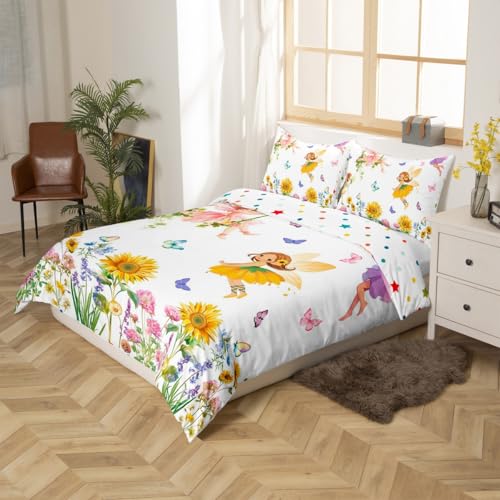 Homewish Fairy Floral Bettwäscheset 155x220cm Gartenblumen bettbezug für Kinder Coquette Preppy Girly Teenager Bettwäsche Schmetterlingsprinzessin bettset Mikrofaser weich raumdekor Homewish Fairy Floral Bettwäscheset 155x220cm Gartenblumen bettbezug für Kinder Coquette Preppy Girly Teenager Bettwäsche Schmetterlingsprinzessin bettset Mikrofaser weich raumdekor von Homewish