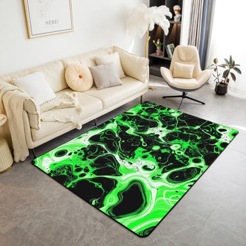 Homewish Geometrie Kinderteppich 100x150 Abstrakt Teppich für Kinder Jungen Mädchen Teenager,Marmor Aquarell Quicksand Ombre Flüssigkeit Teppiche Wohnzimmer Schwarz Weiß Grün Rug Weich Homewish Geometrie Kinderteppich 100x150 Abstrakt Teppich für Kinder Jungen Mädchen Teenager,Marmor Aquarell Quicksand Ombre Flüssigkeit Teppiche Wohnzimmer Schwarz Weiß Grün Rug Weich von Homewish