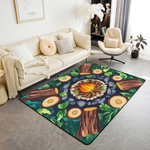 Homewish Grün Dekor Carpet Lagerfeuer Wohnzimmerteppich Baumstumpf Teppiche Wohnzimmer Cartoon Wald Steine Teppich Kinderspaß Flächenteppich 150x200 für Moderne Schlichtheit Schlafzimmerdekor Homewish Grün Dekor Carpet Lagerfeuer Wohnzimmerteppich Baumstumpf Teppiche Wohnzimmer Cartoon Wald Steine Teppich Kinderspaß Flächenteppich 150x200 für Moderne Schlichtheit Schlafzimmerdekor von Homewish