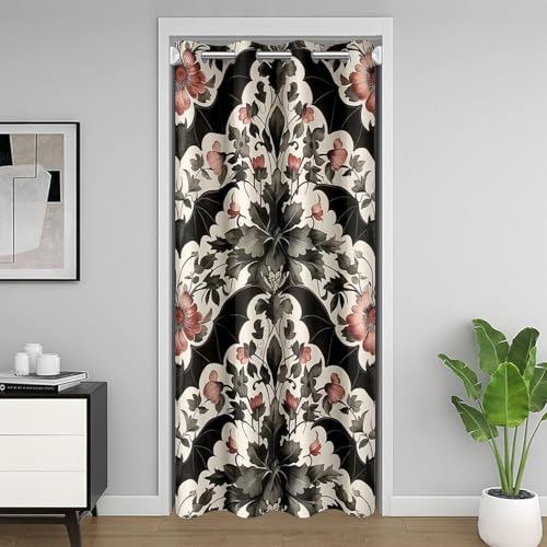 Homewish Halloween Fledermäuse Türvorhang Boho Vintage Blumen Tür Vorhänge 86x203cm Gotische Damask Sichtschutzvorhang,Antike Dekor Gotische Silhouette Dunkle Schatten Verdunkelungs Vorhang Homewish Halloween Fledermäuse Türvorhang Boho Vintage Blumen Tür Vorhänge 86x203cm Gotische Damask Sichtschutzvorhang,Antike Dekor Gotische Silhouette Dunkle Schatten Verdunkelungs Vorhang von Homewish