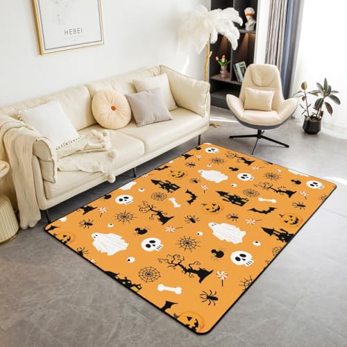 Homewish Halloween Geister Kürbislaternen Teppich 150x200 Fledermäuse Totenköpfe Carpet für Kinder Jungen,Spinnennetze Spinnen Teppiche Wohnzimmer Spukhäuser Tote Bäume Spiral-Lollis Dekor Rug Homewish Halloween Geister Kürbislaternen Teppich 150x200 Fledermäuse Totenköpfe Carpet für Kinder Jungen,Spinnennetze Spinnen Teppiche Wohnzimmer Spukhäuser Tote Bäume Spiral-Lollis Dekor Rug von Homewish